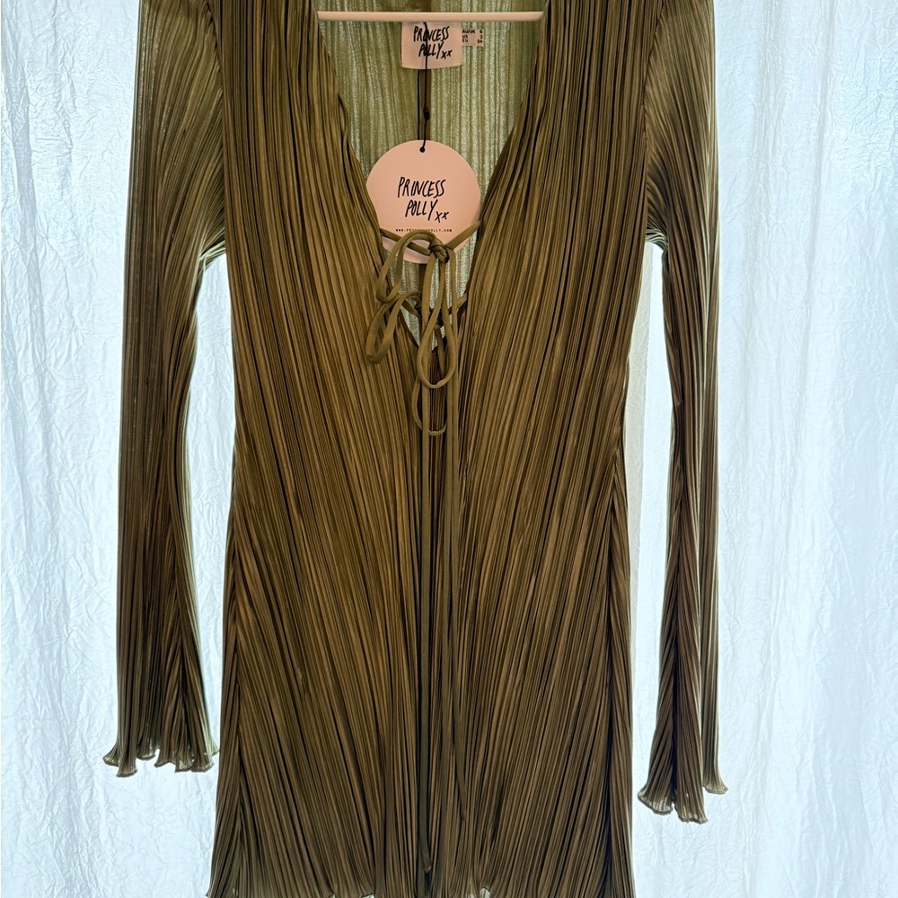 NWT Princess Polly‎ Sage Green Mini Dress 2 - Picture 7 of 8